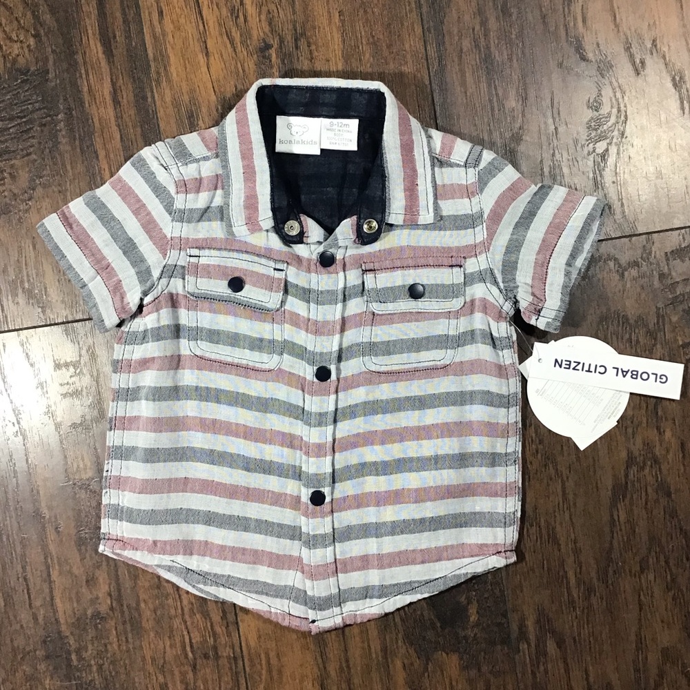NWT Global citizens striped button up shirt